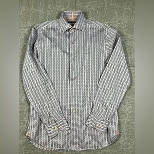 Hammer Made Button Down Long Sleeve Colorful Dress Shirt Mens Sz 38/15